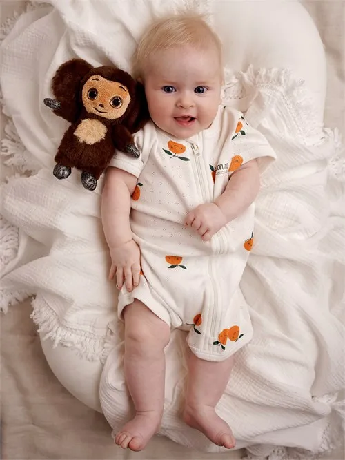Ромпер ажур мандаринки (молочный с мандаринками) Ромпер ажур мандаринки (молочный с мандаринками)