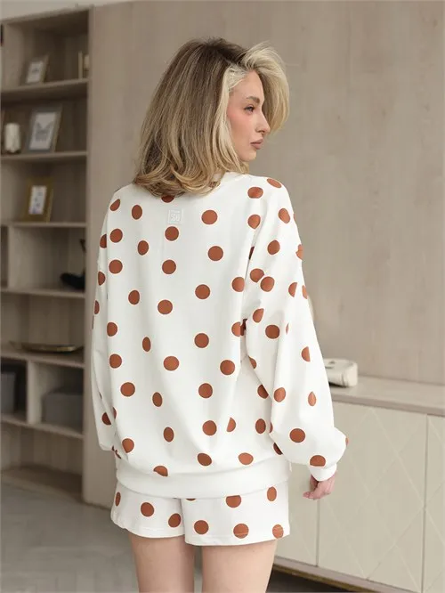 Костюм женский Polka dot мокко, коричневый