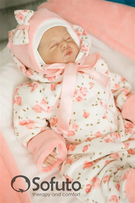 Комбинезон велюровый на кнопках Sofuto baby Tea rose