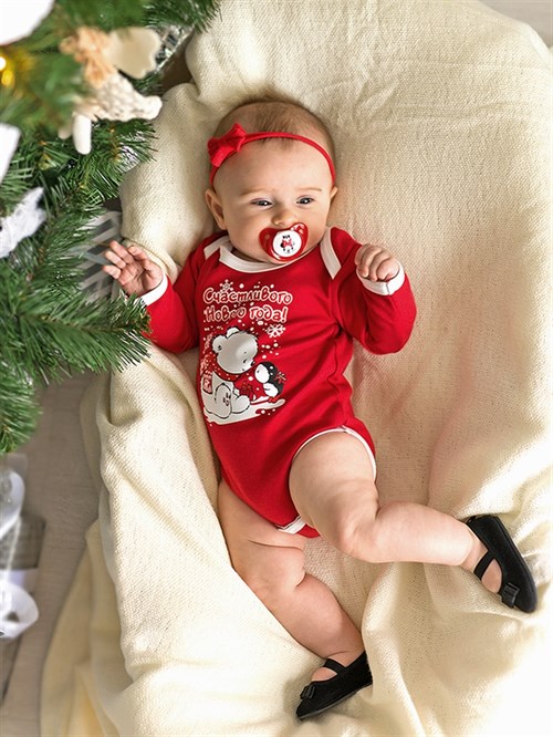Боди детское Sofuto baby New year Red