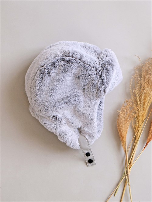 Шапка-ушанка зимняя меховая Grey